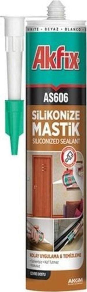 Akfix As606 Silikonize Akrilik Mastik 500 Gr Bej