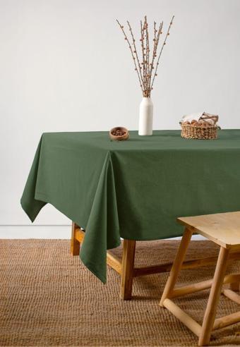 Wellstil Premium | Keten Haki Masa Örtüsü 160 X 300 Cm