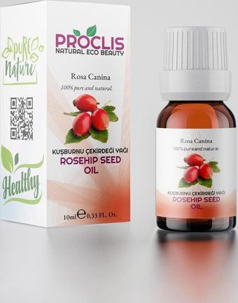 PROCLİS Soğuk Sıkım Kuşburnu Çekirdeği Yağı %100 Doğal Sabit Yağ, Rosehip Seed Oil 10 ml