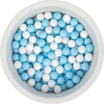 Wellgro Bubble Pops Açık Gri Sünger Top Havuzu / Mavi, Mavi, Beyaz Toplu