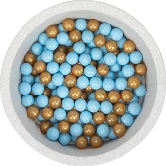 Wellgro Bubble Pops Açık Gri Sünger Top Havuzu / Mavi, Mavi, Gold Toplu