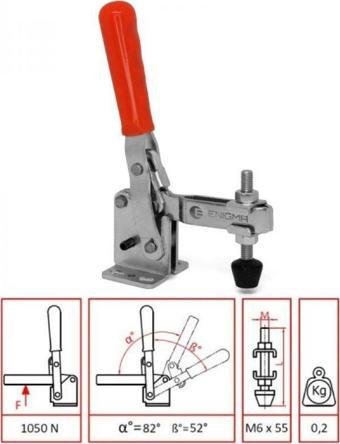 Yatay Taban Clamp Dikey Bağlantı Elemanı 1102 Y