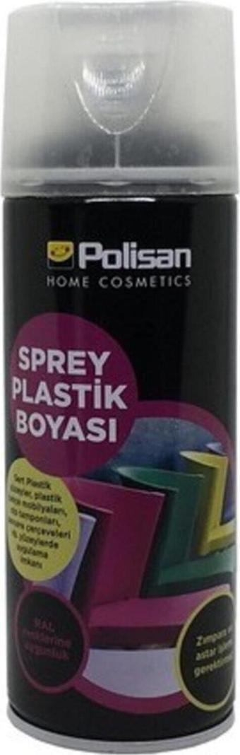 Polisan Plastik Yüzey Sprey Boyası Mat Siyah (Ral-9004) 400 Ml.