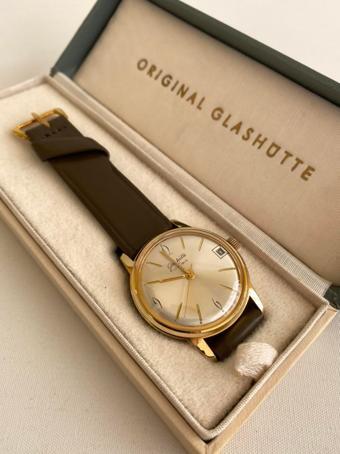 GUB Glashütte 10539 Altın Kaplama Vintage Kurmalı Kol Saati 36mm