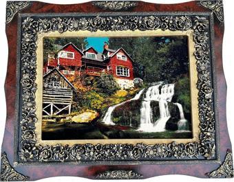Doğanın Kalbindeki Yuva Adlı İran Tebriz Halı Tablo 100x81cm - Duvar Halı Kilim Tablo