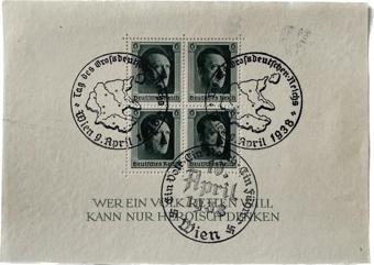 Adolf Hitler 48. Doğum Günü Damgalı Pul Bloğu 008