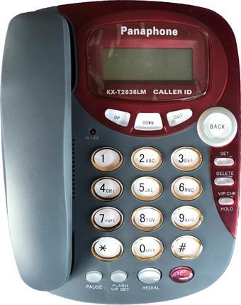 Panaphone KX-T2838LM Çift Renk Masaüstü Kablolu Ev Telefonu (Gri)