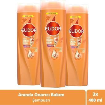 Elidor Superblend Saç Bakım Şampuanı Anında Onarıcı Bakım C Vitamini Keratin Seramid 400 Ml X3 Adet