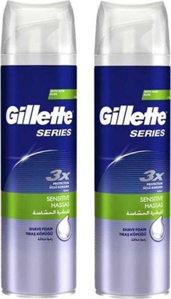 Gillette Series Hassas Cilter Için Tıraş Köpüğü 250 Ml X 2 Adet