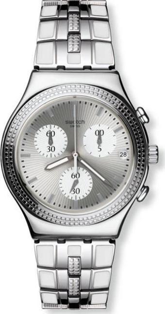 Swatch Crystal Cascade 40mm Çelik Kordon Erkek Kol Saati YCS580G