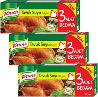 Knorr Tavuk Suyu Bulyon (12 Adet), 3 Paket