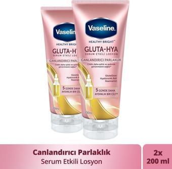 Vaseline Gluta Hya Serum Etkili Vücut Losyonu Canlandırıcı Parlaklık 200 Ml X2