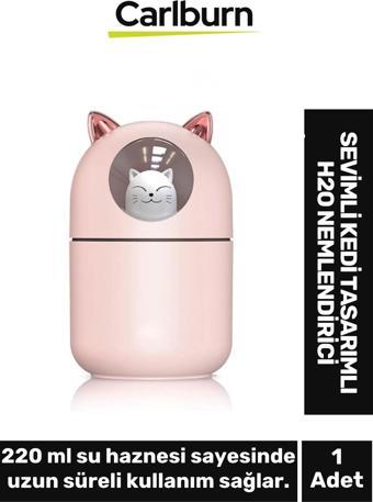 Özel Üretim Usb Kablolu Loş Işıklı Ultra Sessiz Sevimli Kedi Tasarımlı H2o Hava Nemlendirici