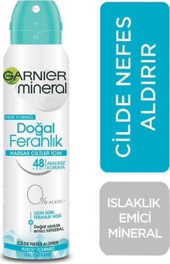 Garnier Mineral Doğal Ferahlık Sprey Deodorant 150 ml x 3 Adet