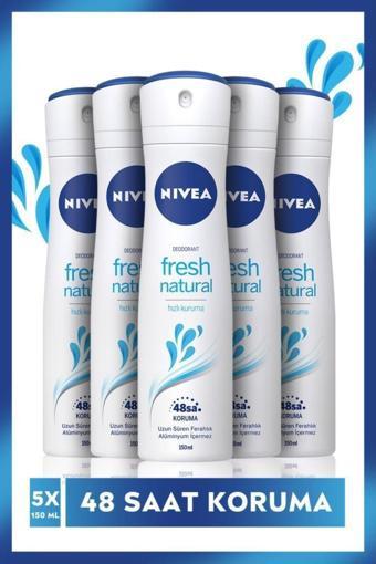 Nivea Fresh Natural Sprey Deodorant 150 ml x 5 Adet