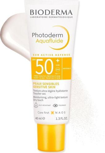 Bioderma Hassas, Karma Ve Yağlı Ciltler İçin Photoderm Aquafluide Renksiz Güneş Koruyucu Spf50+ 40 Ml.,