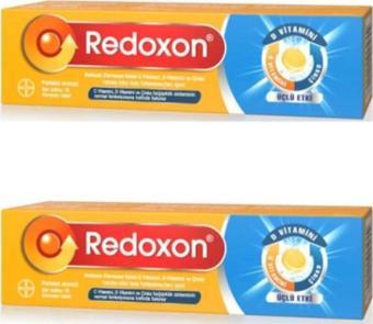 Redoxon Üçlü Etki C Vitamini D Vitamini Çinko Efervesan 15 Tablet - 2 'Li