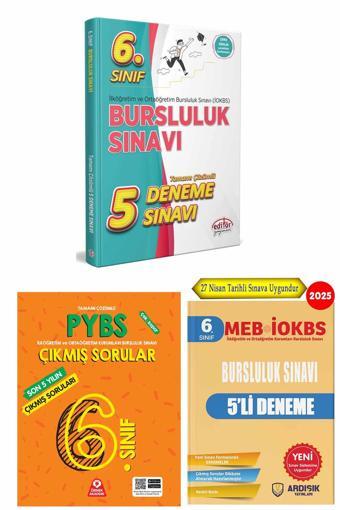 Editör 6. Sınıf Bursluluk Sınavı Deneme Sınavı Seti ve Son 5 Yıl Çıkmış Sorular Seti - Editör