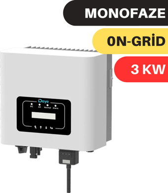 DEYE 3KW ON GRİD  İNVERTER MONO