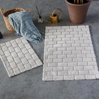 HC&W Wall 2'li Açık Gri Renkli Banyo Paspası Takımı
