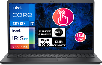 DELL INSPIRON 15 3530 i7-1355U 32GB 2TB SSD 15.6" Freedos Dokunmatik Laptop I35301018U 004