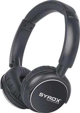 Syrox S16 Hafıza Kartı + 3.5mm AUX Destekli Bluetooth 5.0 Kablosuz Mikrofonlu Kulaküstü Kulaklık - Siyah