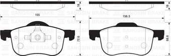 ÖN BALATA VOLVO S60 00-10 S80 98-06 V70 97-07 XC70 00-07 S70 97-00 GDB1388