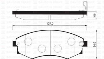ÖN FREN BALATA HYUNDAI SONATA 1.8L 2.0L 88-96 / ELANTRA 1.6L 1.8L 2.0L 90-00 /NISSAN ALTIMA 2.0L CA20 A31 89-94
