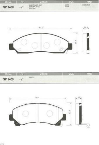 ÖN FREN BALATA ISUZU D-MAX 2.5L Ddi 163hp Euro5 4x2 4x4 12- Y.M.