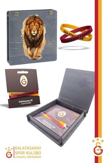 Galatasaray Orijinal Lisanslı Armanın Peşinde 2'li Yetişkin Bileklik Aslan Baskılı Hediyelik Kutulu