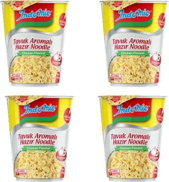 Indomie  Indomie 60Gr Bardak Tavuk Çeşnili Hazır Noodle Makarna ''4 Adet''