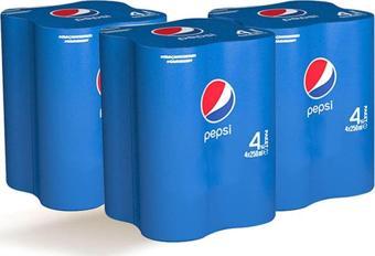 Pepsi Cola Kutu 4X250 Ml X 3 Adet