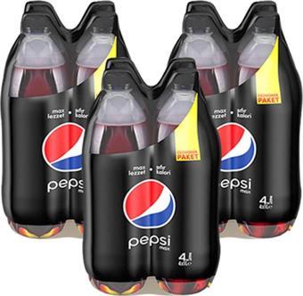 Pepsi Max Cola Pet 4X1 Lt X 3 Adet