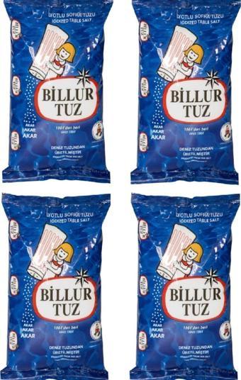 Billur Tuz Iyotlu Tuz 750*4 3000 Gr