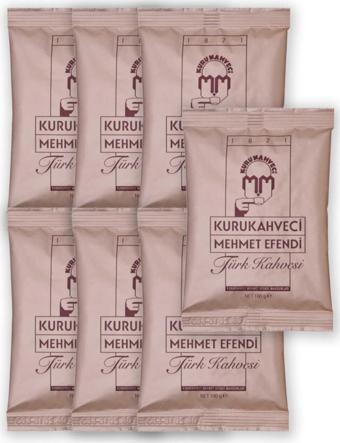 Kurukahveci Mehmet Efendi Türk Kahvesi 100 G Folyo Ambalaj X 7 Adet 8690627021209