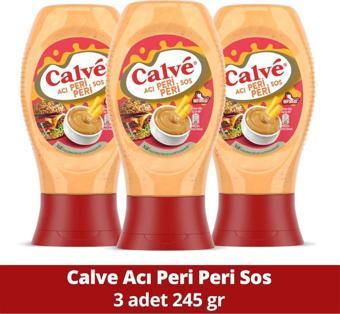 Calve Acı Sos Peri Peri Biberi 245 Gr X 3 Adet