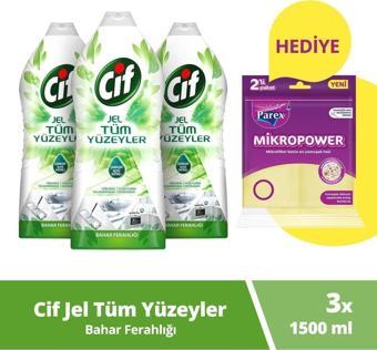 Cif Cıf Tum Yuzeyler Jel Bahar Ferahl 1500Ml - 3'Lü Paket