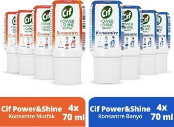 Cif Konsantre Kapsül Mutfak Ve Banyo Temizleyici 10 Kat Konsantre 70Ml 4Adetre 70 Ml X4