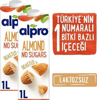 Alpro Şekersiz Badem Sütü 2X1 Lt Avantajlı Paket