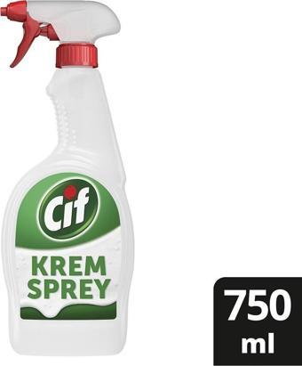 Cif Krem Sprey %100 Krem Gücü Yağ, Kireç, Kir, Pas Sökücü Leke Çıkarıcı 750Ml 1 Adet