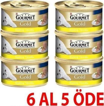 Gourmet Gourmet Gold Kıyılmış Tavuklu Yaş Kedi Maması 85 G 6 Al 5 Öde