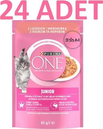 Purina One Yavru Kedi Maması Somon & Havuç 85G X 24 Adet