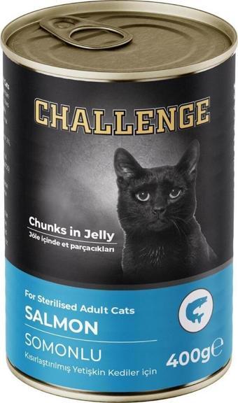 Challenge Somonlu Kısırlaştırılmış Yetişkin Kedi Konservesi 400 Gr