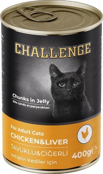 Challenge Tavuklu Ciğerli Yetişkin Kedi Konservesi 400 Gr