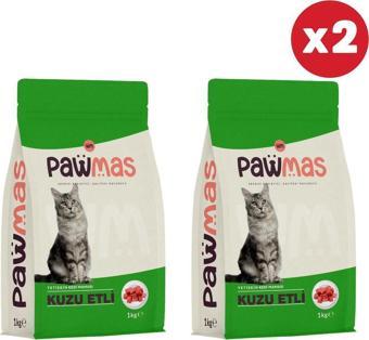 Pawmas Kuzu Etli Yetişkin Kedi Maması 1 Kg X 2 Adet