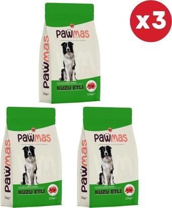 Pawmas Kuzu Etli Yetişkin Köpek Maması 1,5 Kg X 3 Adet