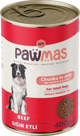 Pawmas Sığır Etli Yetişkin Köpek Konservesi 400 Gr