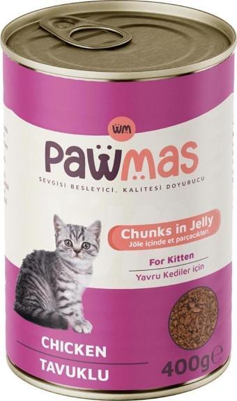 Pawmas Tavuklu Yavru Kedi Konservesi 400 Gr