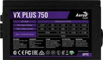 ONTECH - Aerocool Ae-vxp750 Vx Plus 750w 58a Atx Aktif Pfc Power Supply