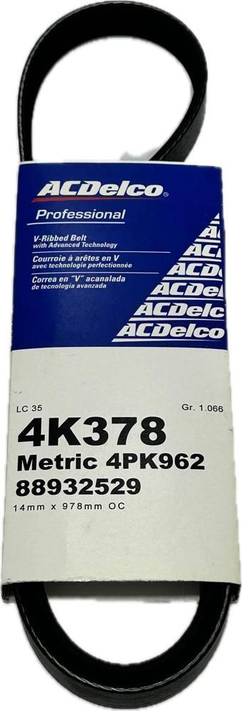 ACDelco 4K378 V Kayış 88932529